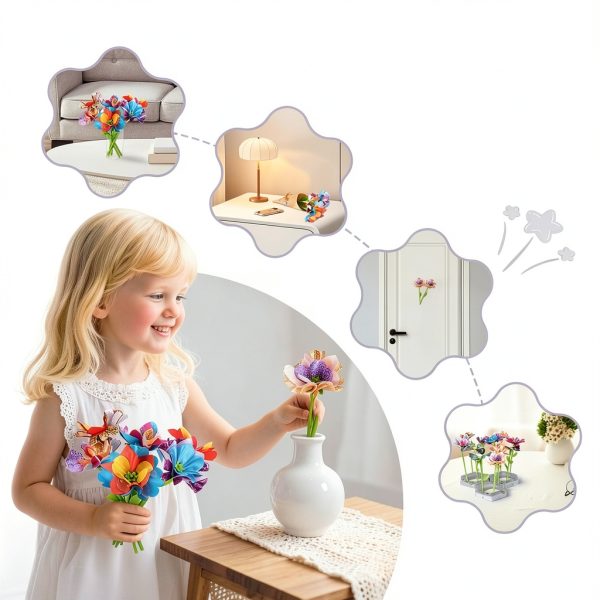 Fippy Fabric Flower Bouquets Toys Kit for Kids-4