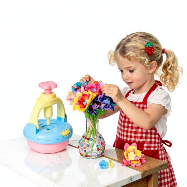 PRE-WORLD Fabric Flower Press Kit Blue Garden Style Creative-1