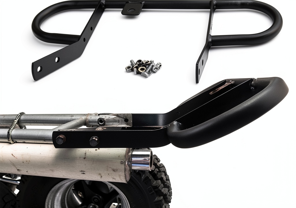 Cavalry ATV rear grab bar in action