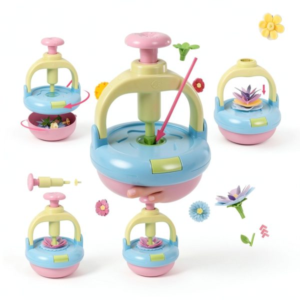 PRE-WORLD Fabric Flower Press Kit Blue Garden Style Creative-3
