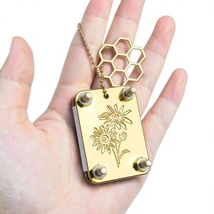 Happinit Bamboo Flower Press Large Gold Mini Press for-0