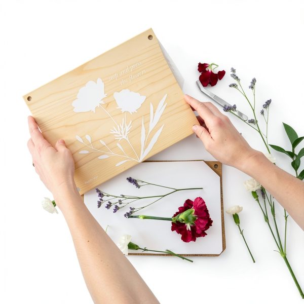 Rightly Wyld Flower Press Kit Natural Maple Wood-6