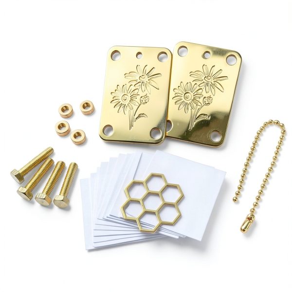 Happinit Bamboo Flower Press Large Gold Mini Press for-2