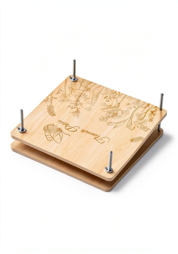 Wakhow Floral Press Kit for Teens Adults Natural Wood-6