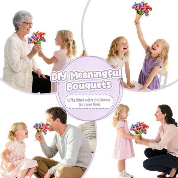 Fippy Fabric Flower Bouquets Toys Kit for Kids-5