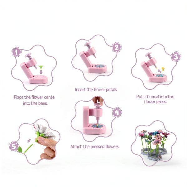 Fippy Fabric Flower Bouquets Toys Kit for Kids-8