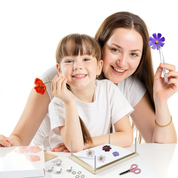 Rhykoka Wooden Flower Press Kit Steel for Kids-1
