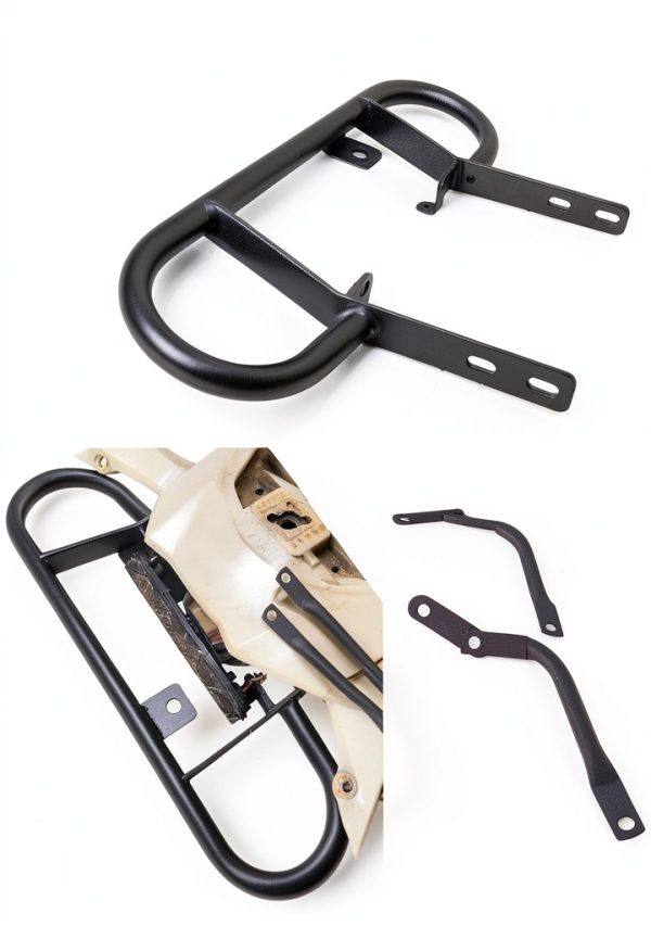 Cavalry ATV Rear Grab Bar Bumper Black Metal-1