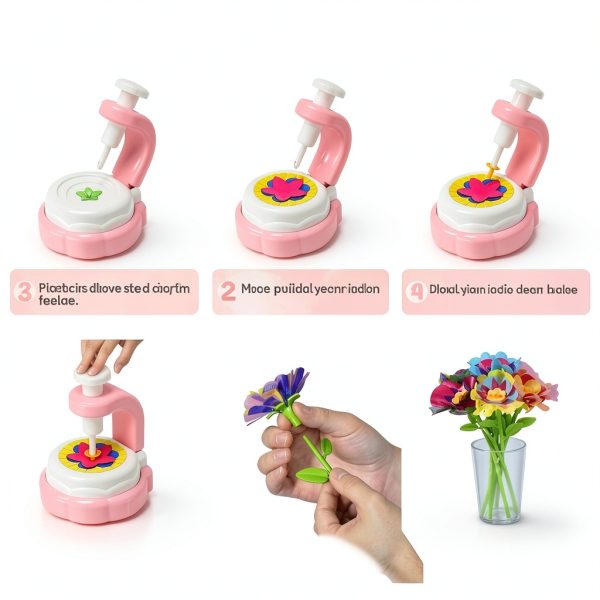 DIY Flower Press Kit ZLHPJY Pink Paper for Kids-3