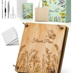Wakhow Floral Press Kit for Teens Adults Natural Wood-0