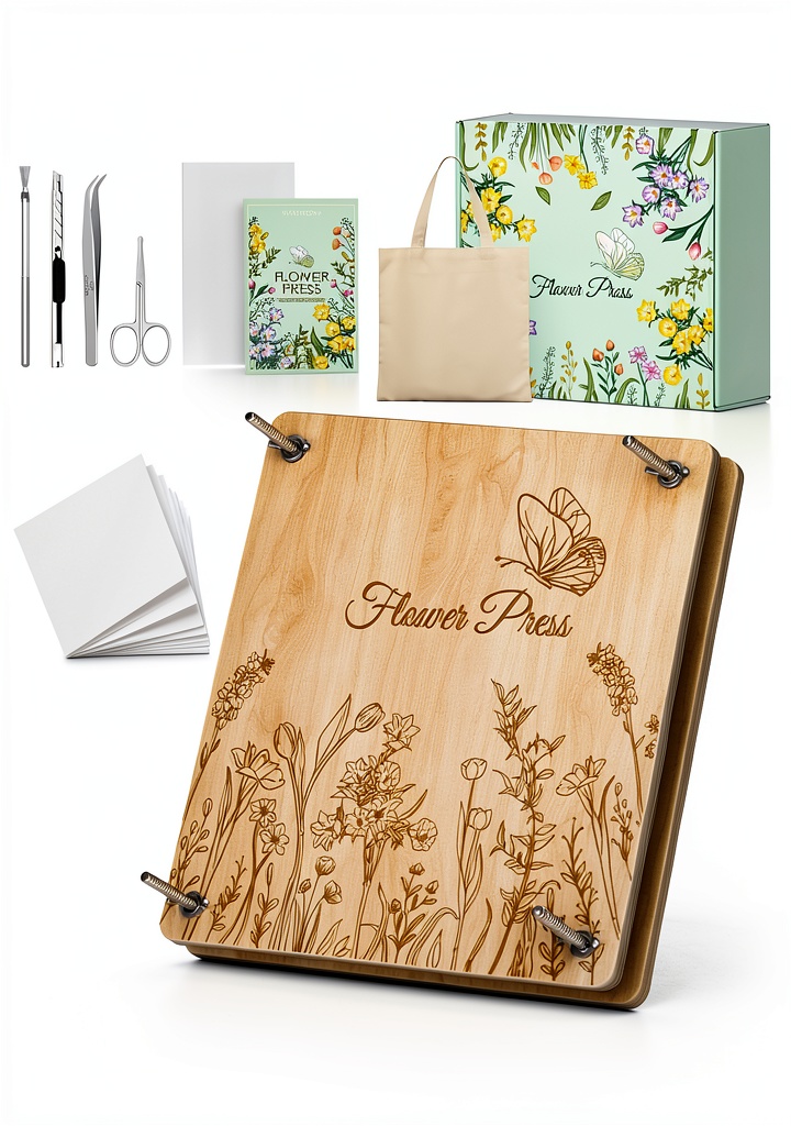 Wakhow's premium basswood flower press