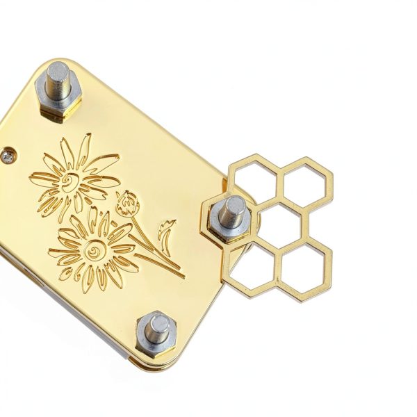 Happinit Bamboo Flower Press Large Gold Mini Press for-4