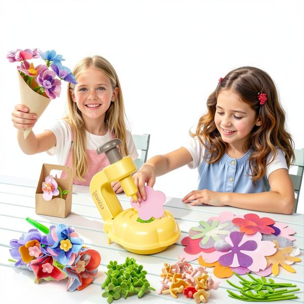 DIY Fabric Flower Bouquet Kit JoySpark Toys Kids-4