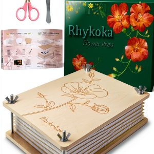 Rhykoka Wooden Flower Press Kit Steel for Kids-0