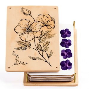 Berstuk Flower Press Kit Wooden Travel Size-0