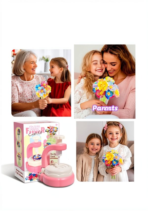 Pussan DIY Fabric Flower Bouquet Kit for Kids-6
