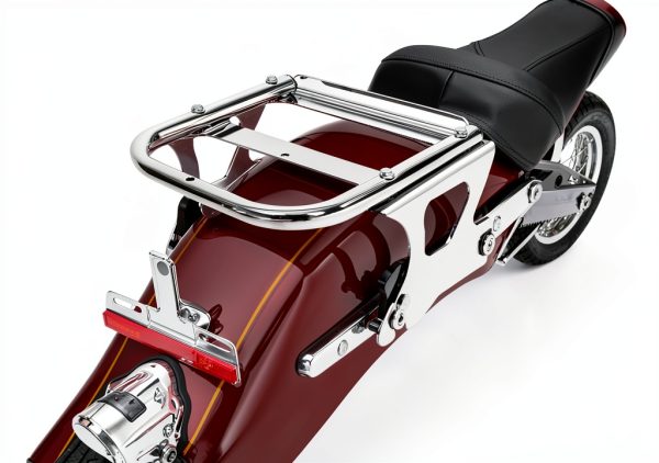 Dasen Chrome Luggage Rack for Harley Touring 1997-2008 Dual Pack-1