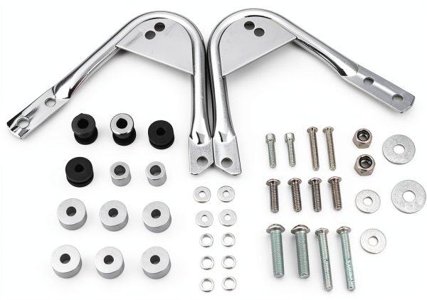 Dasen Chrome Luggage Rack for Harley Touring 1997-2008 Dual Pack-6